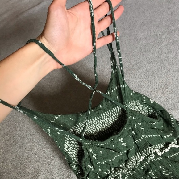 Forever 21 Strappy Tiered Lace Aztec Western Chevron Patterned Crop Top - Picture 6 of 7